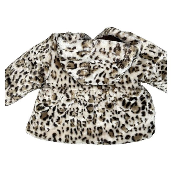 Pistachio Leopard Print Reversible Puffer Coat 2T - Picture 4 of 9
